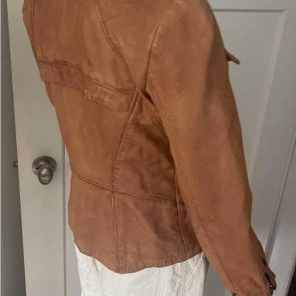 Soia & Kyo tan Leather Jacket NWOT size xs - Picture 5 of 11